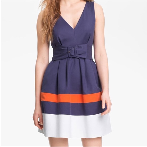 kate spade Dresses & Skirts - Kate Spade Sawyer Dress Blue Orange Sleeveless 2